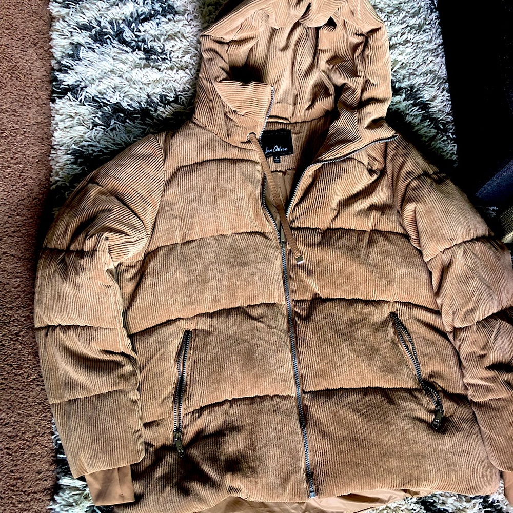 SAM EDELMAN - Corduroy Puffer With Hood & Thumbholes